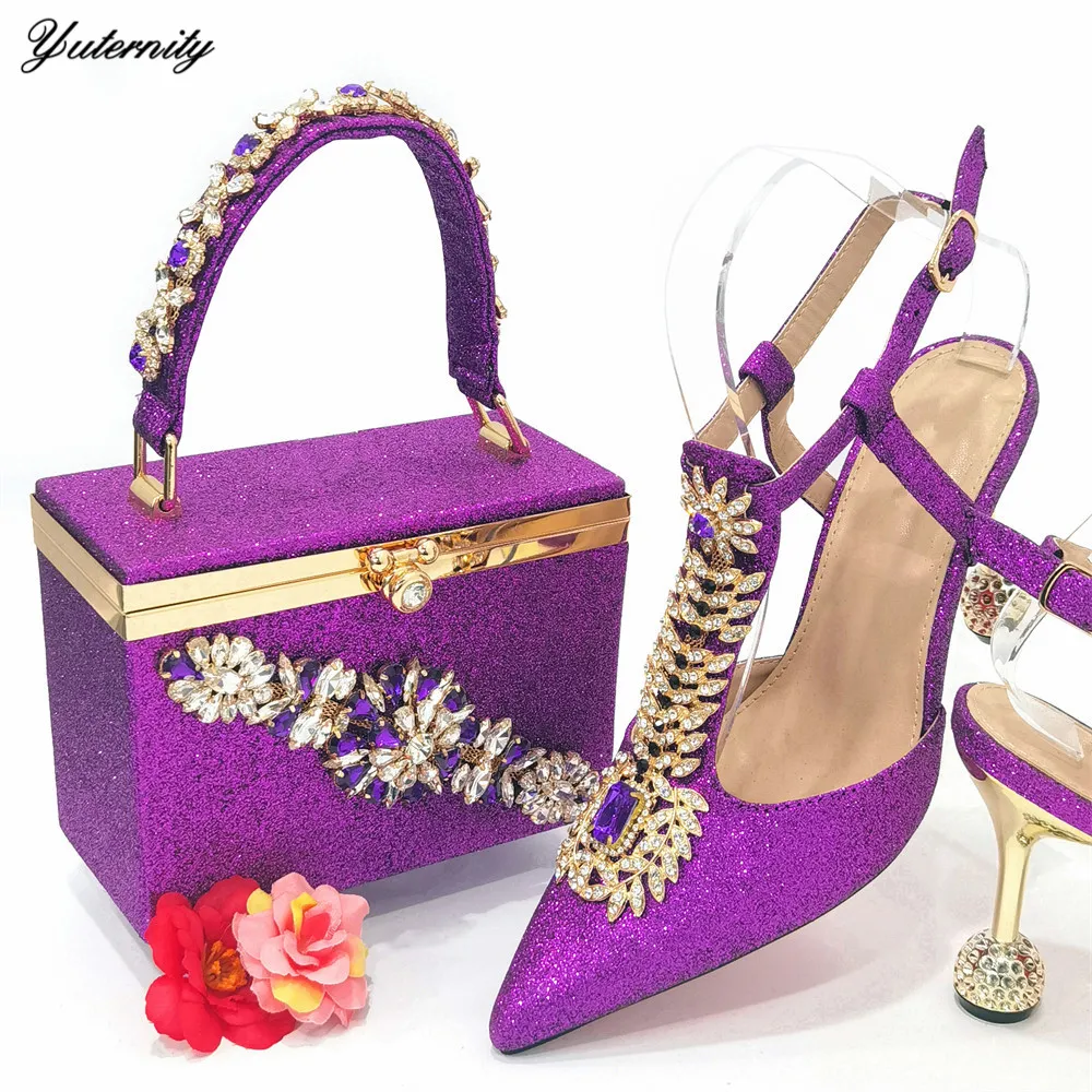 Лидер продаж женские босоножки золотого цвета комплекты обуви и сумок новейшая