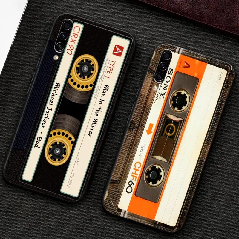 

Soft Case For Samsung Galaxy A30 A30S A50 A50S A10S A70 A20S A10 A40 A9 2018 Back Cover Retro Audio Cassette Tape Vintage Style
