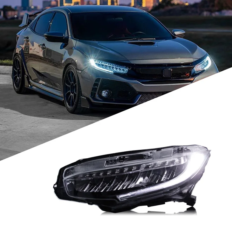 

Suitable for 16-20 10th generation Civic headlights modified LED streamer turn signal daytime running light high configuration h