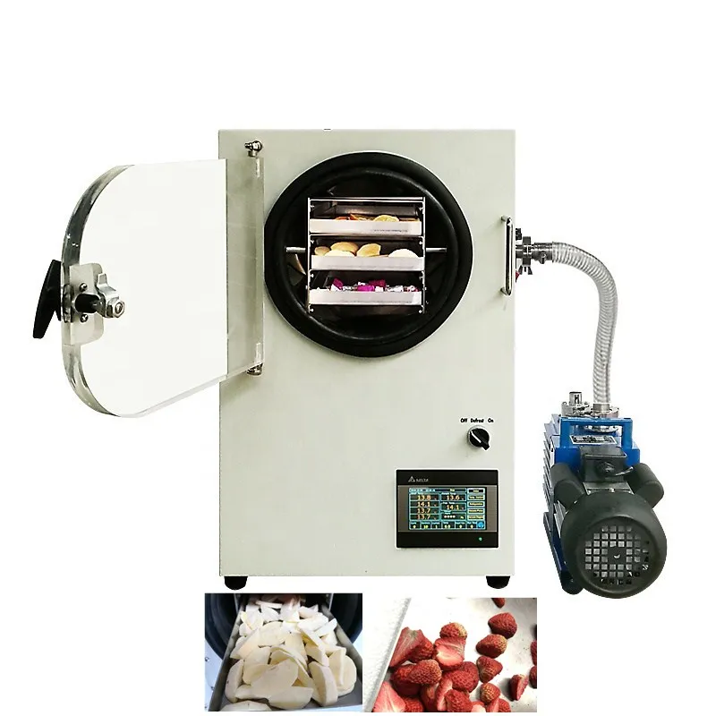 6-8kg Vacuum Freeze Drying Dried Machines Fruit Food Mini Vegetables Freezer Dryer for Sale