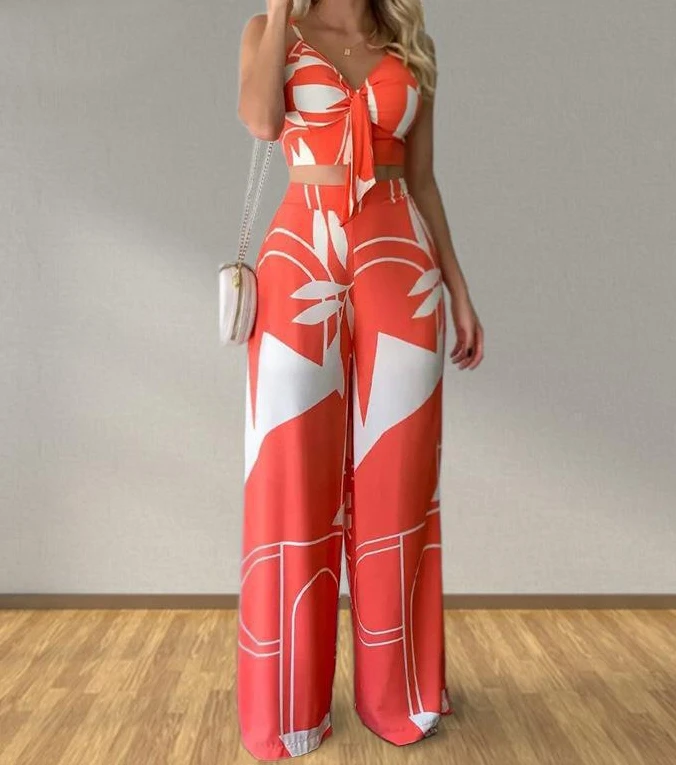 Женский комплект из двух предметов Элегантный Привлекательный Топ на бретельках