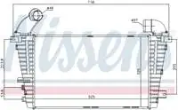 

96590 for INTERCOOLER TURB0 radiator ASTRA H Z17DTJ z17dj Z17DTR × 27