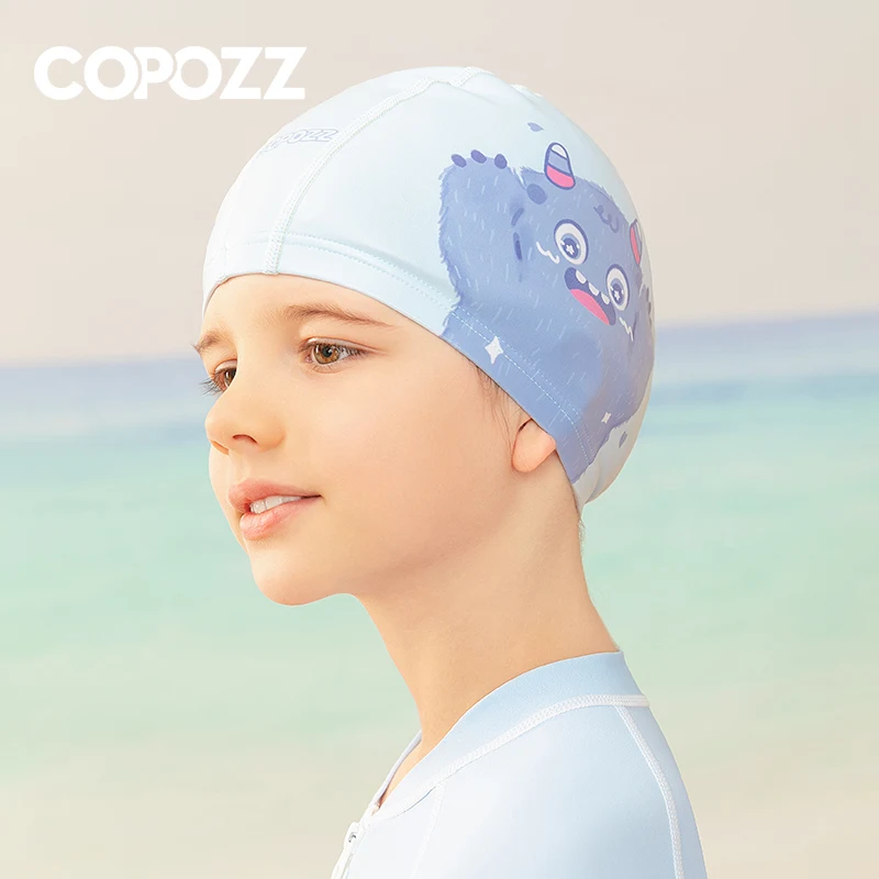 Cartoon Swimming Cap Boys Girls PU 