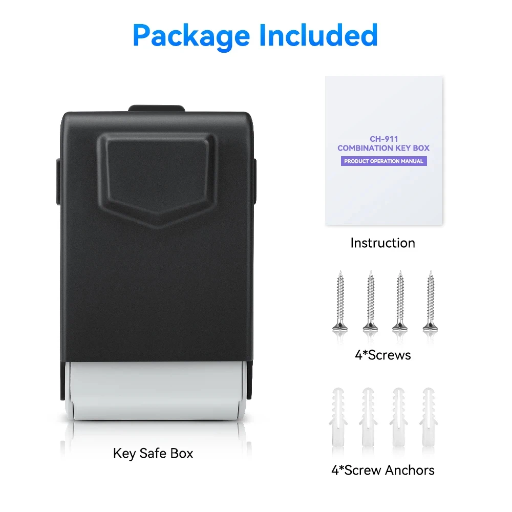 

Awapow металлический коробок для ключей со светодиодной подсветкой, настенный вместительный 4-разрядный водонепроницаемый Сейф для хранения ключей с защитой от кражи