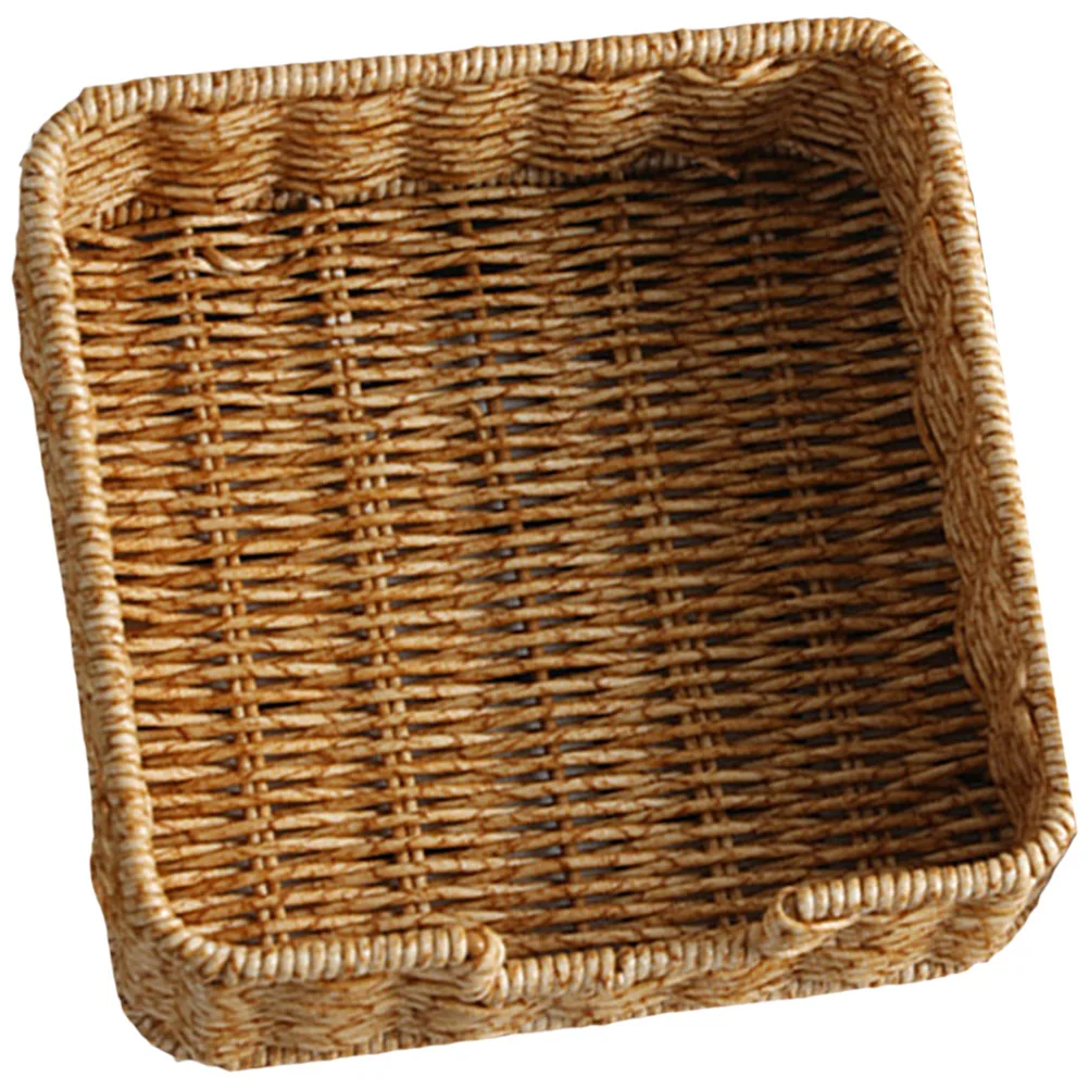 

Napkin Holder Tray Tissue Basket Rattan Woven Box Towel Guest Table Paper Wicker Storage Bathroom Hand Square Case Toilet