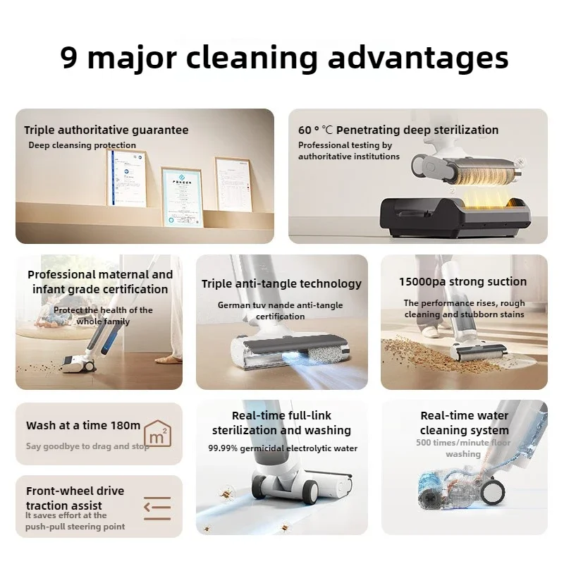 MIJIA Floor Washer 4C - высокоэффективный прибор для уборки дома интеллектуальное