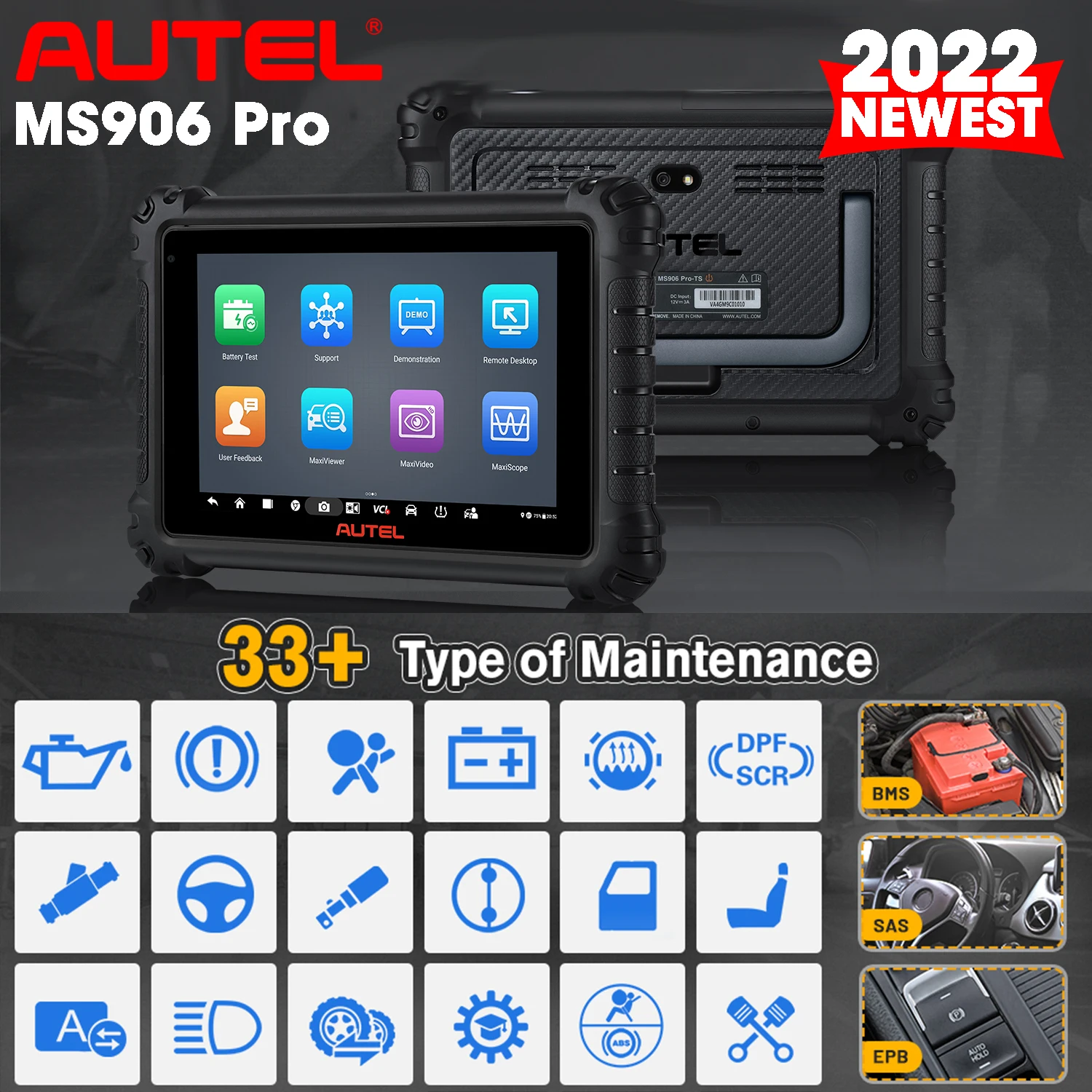 Autel MaxiSYS MS906 Pro OBD2 автомобильный сканер диагностический для кодирования ECU все