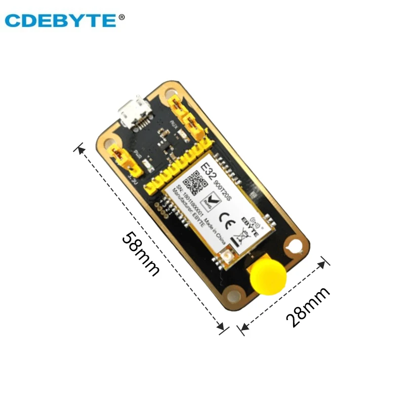 CDEBYTE LoRa SX1276 868MHz 915MHz IOT Transmitter Receiver Test Board E32-900TBL-01 with E32-900T20S Module Antenna USB Cable
