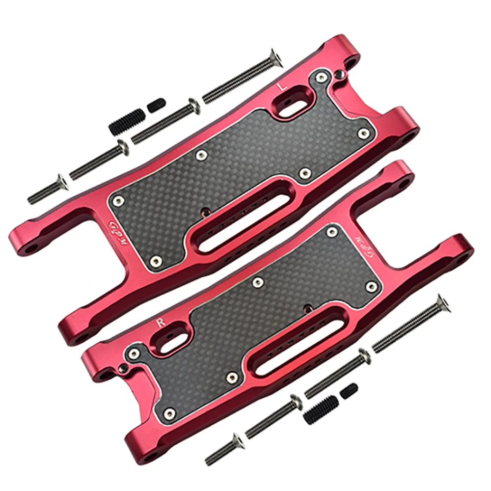 For Trx 1/8 4WD SLEDGE   -95076-4 Aluminum Alloy Rear Lower Swing Arm with Dust-proof Carbonization Protection Plate enlarge