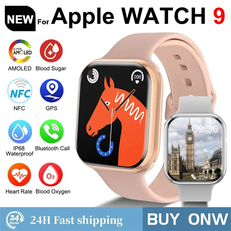 2024 Новинка для Apple Watch Ultra 9 серии Смарт-часы женщин NFC GPS Bluetooth Вызов IP68