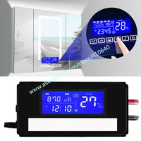 trumsense k3015cal touch switch panel with led on off time temperature date radio bluetooth compatiable for bathroom led mirror