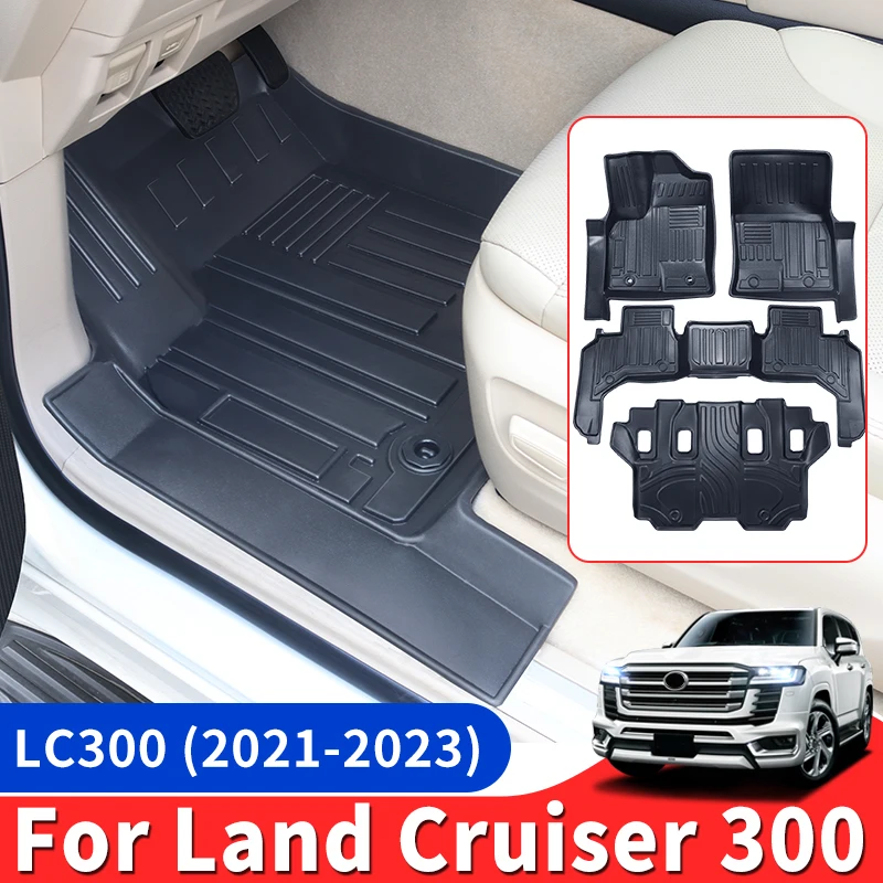 

For Toyota Land Cruiser 300 Lc300 2022 Foot Mat Interior Decoration Accessories Upgraded Car Mats Material Waterproof Carpet