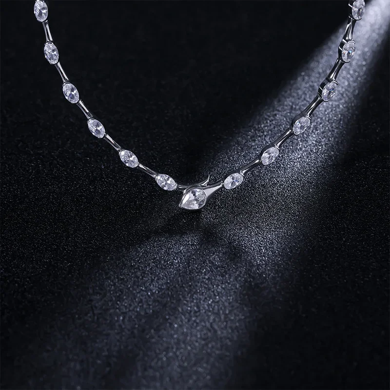 Французское роскошное ожерелье из стерлингового серебра 925 пробы винтажное