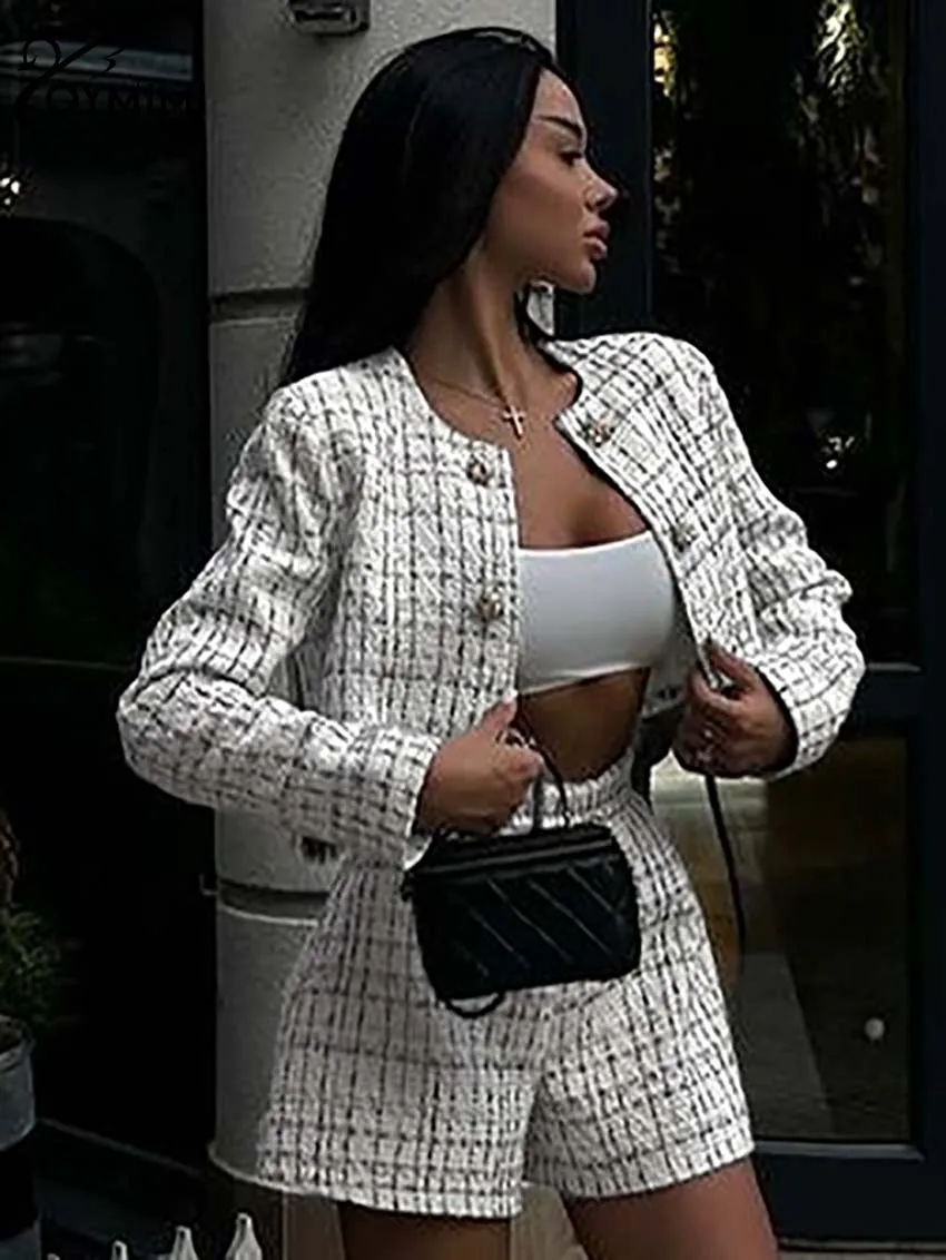 Oymimi Повседневный белый комплект из двух предметов с принтом для женщин модные