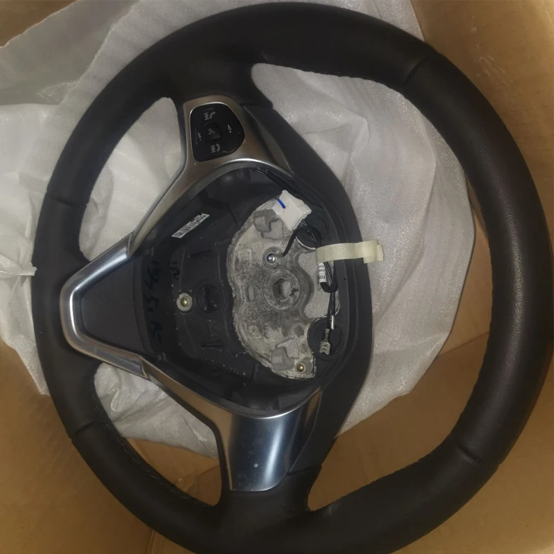 

Рулевое колесо, темно-серое черное для rd F i es ta, рулевое колесо с 3 спицами, кожаное, с медиасистемой шлюза, рулевое переключение