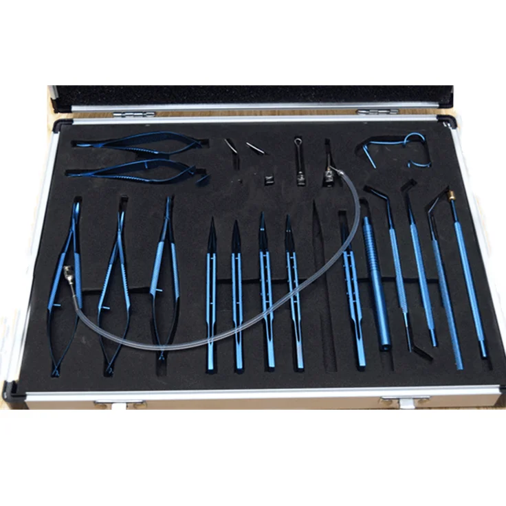 

21 pcs Titanium Cataract Set for Ophthalmic Cataract Surgery Instruments
