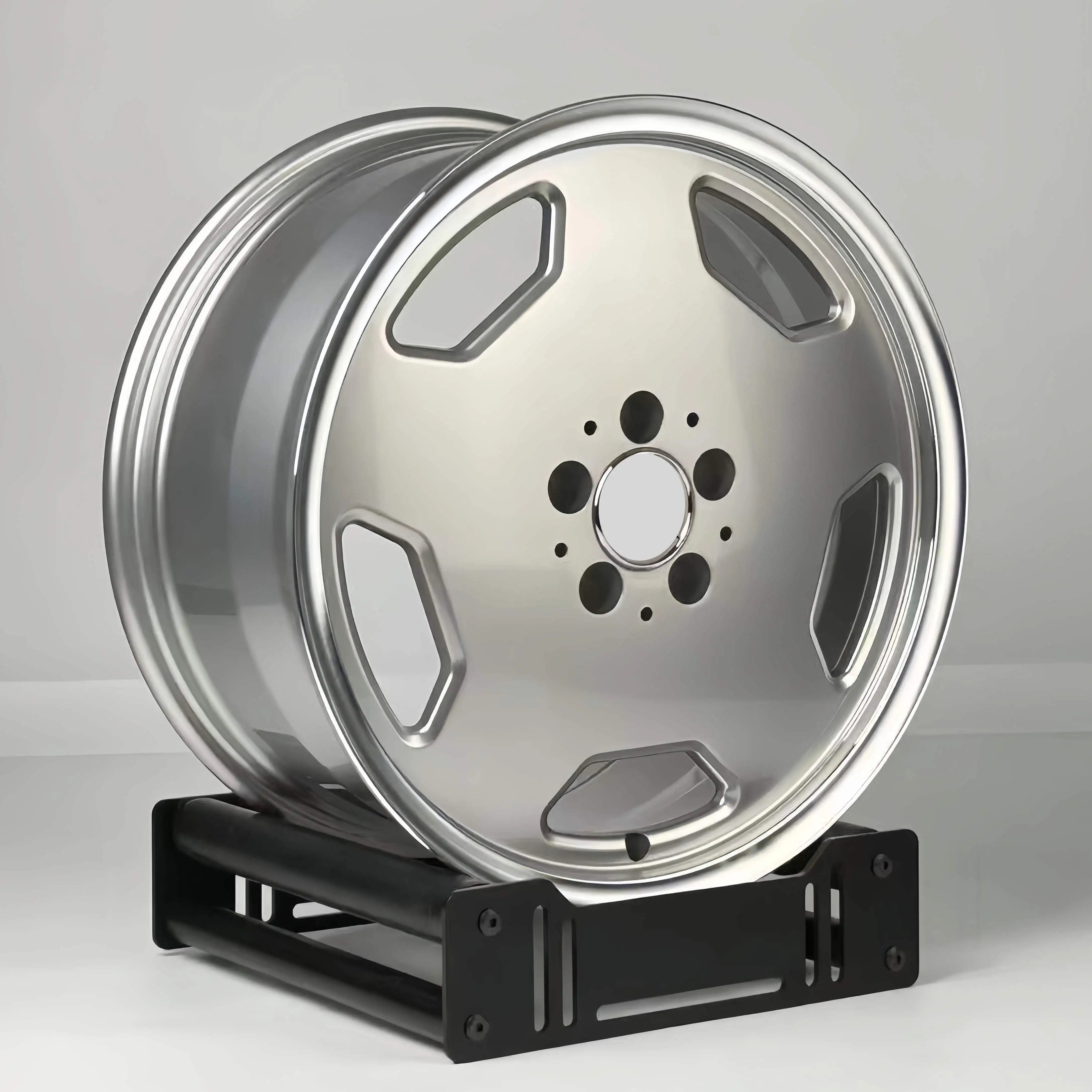 Фото Легковесные кованые диски WheelBku для W124 W210 W202 W208 W203 CLK R129, 17-18 дюймов, 5x112, классические серебристые, OEM легкосплавные диски. №2