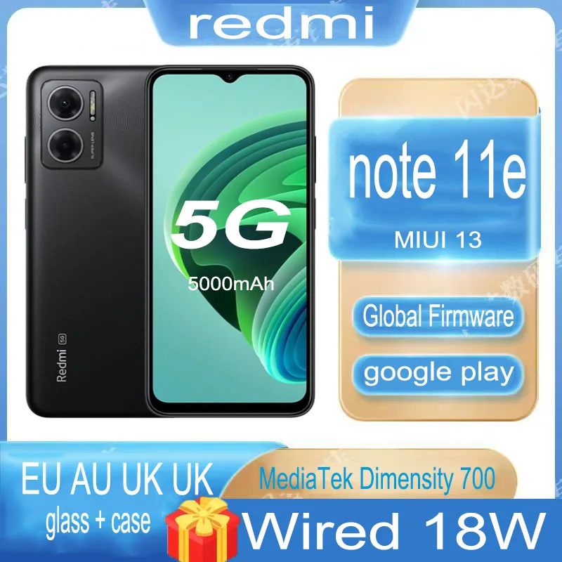 5G xiaomi redmi note 11e  Android12 MIUI13 MediaTek Dimensity 700 smartphone 5000mAh cellphone global version 18W Fast Charge