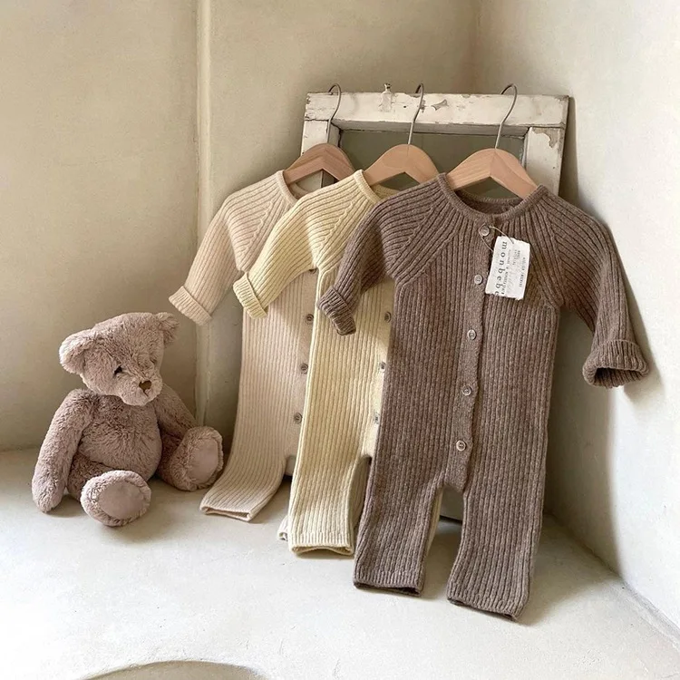 

Ma&Baby 0-18M Warm Baby Clothing Knit Romper Newborn Infant Toddler Boy Girl Long Sleeve Jumpsuit + Hat Fall Spring Outfits