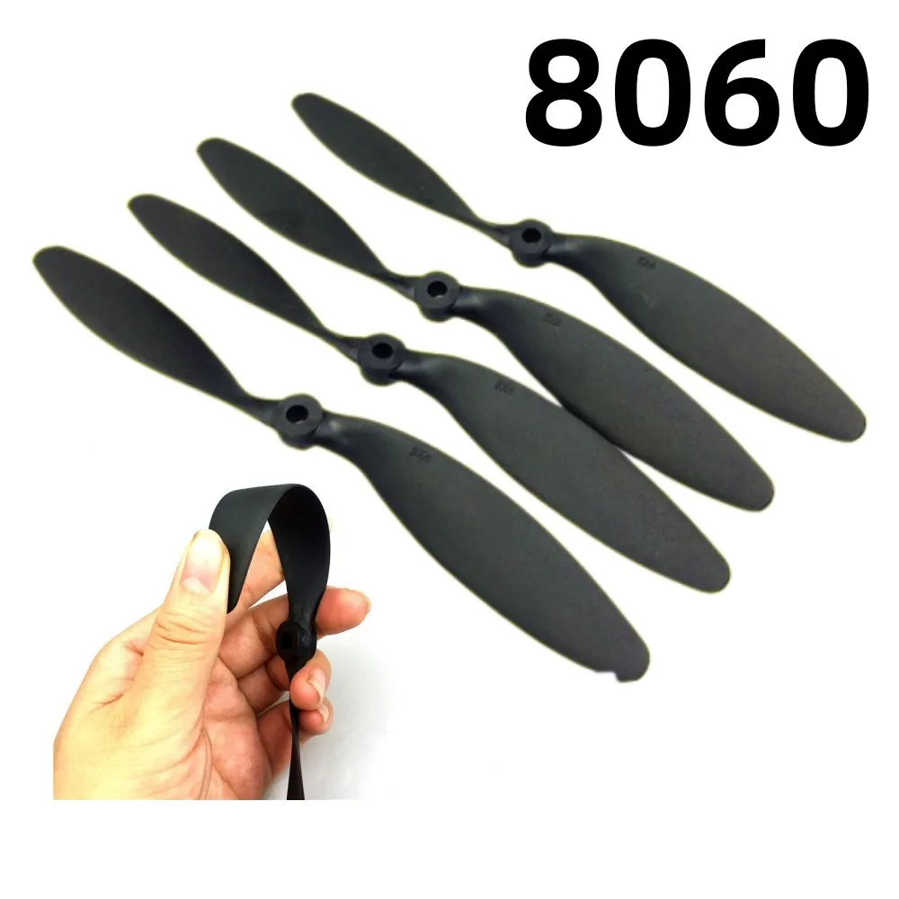 

10PCS/Lot 8060 Propellers Glass fiber & nylon Props for 1400KV motor SU27 F22 F330 RC Airplane Quadcopter Propellers Blades