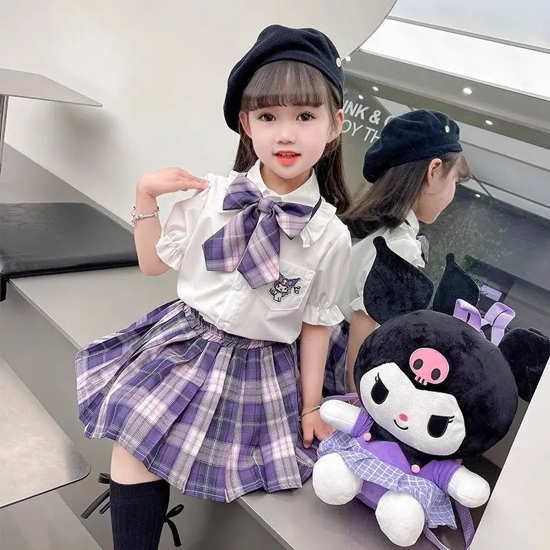 Вечерние платья Sanrio My Melody Kuromi платье принцессы Jk для девочек летнее детское Kawaii с