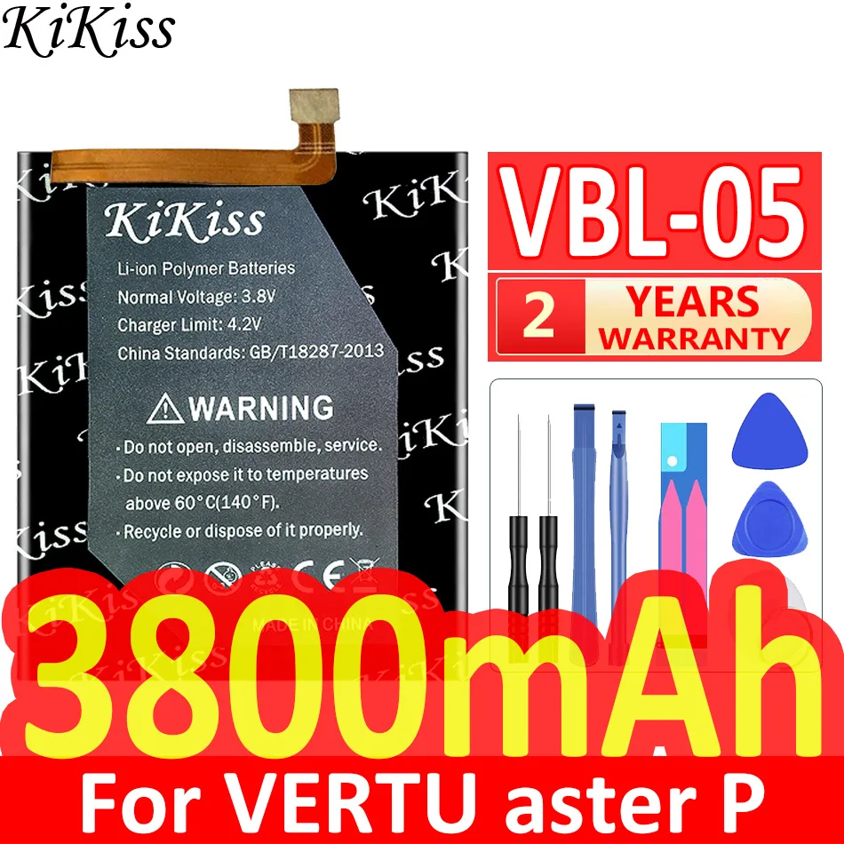 

KiKiss Powerful Battery VBL-02 VBL-05 BP-9V for VERTU Aster Signature Touch VBL-02 V03 V06 Aster P High Capacity Battery