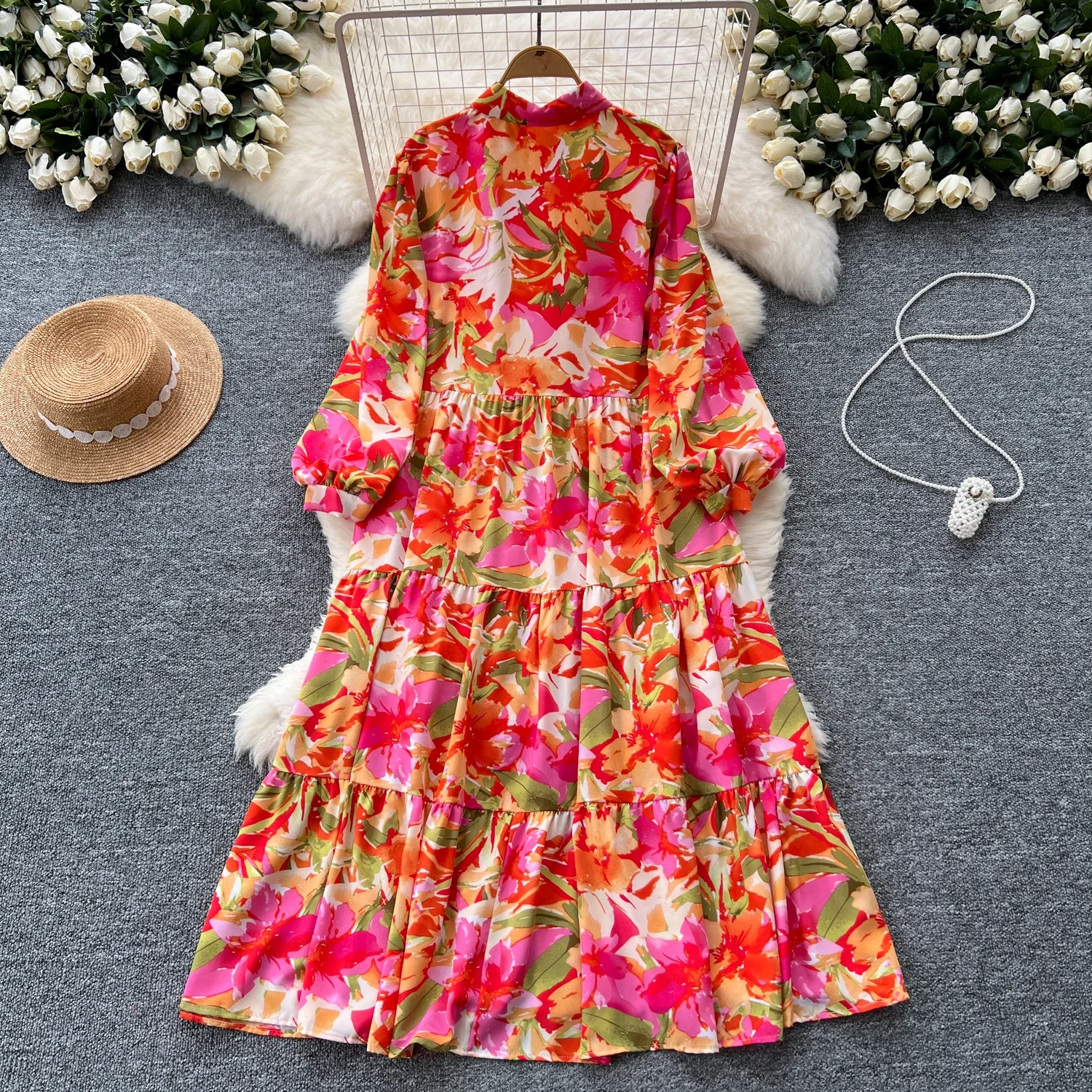 Женское винтажное облегающее платье Элегантное однобортное с отложным