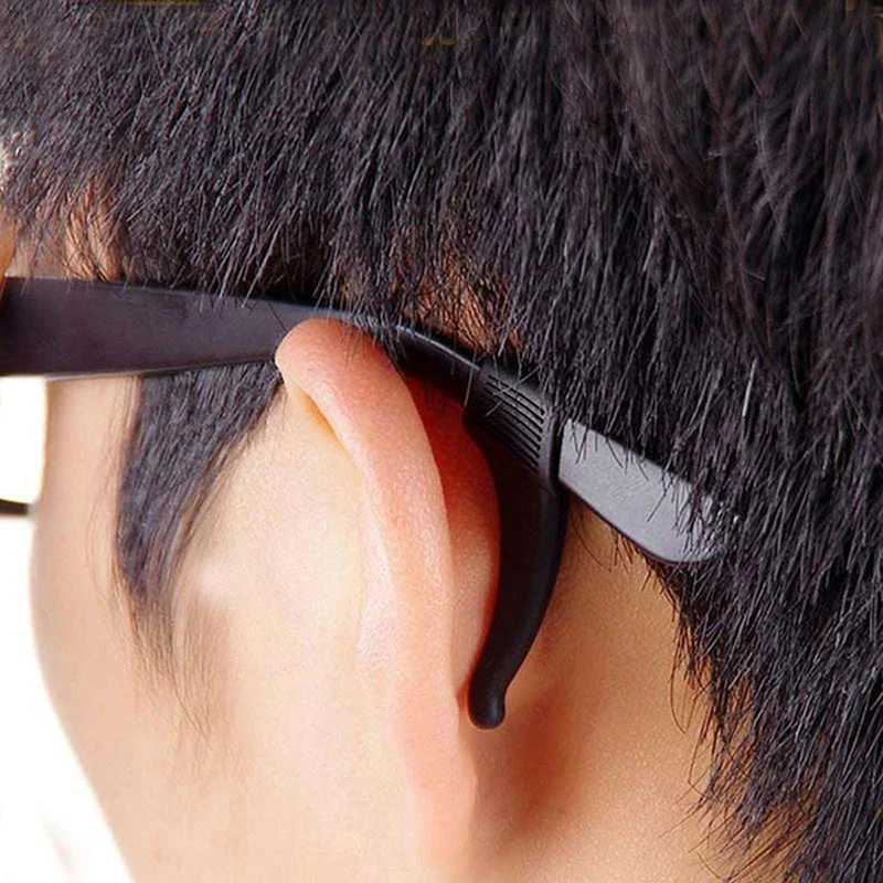 

5 Pairs Silicone Anti Slip Ear Hooks For Glasses Eyeglass Sunglasses Holder New Casual Glasses Stand Accessories Large Size New
