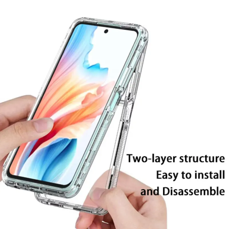 Противоударный чехол с полным покрытием 360 ° для Oppo A79 A78 A58 A38 A18 Reno 10 12 Pro Чехол