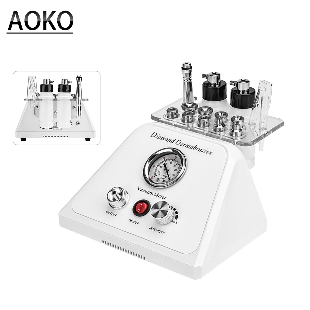 AOKO 3In1 Vacuum Diamond Microdermabrasion Machine Acne Blackhead Removal Skin Rejuvenation Water Spray Facial Beauty Machine