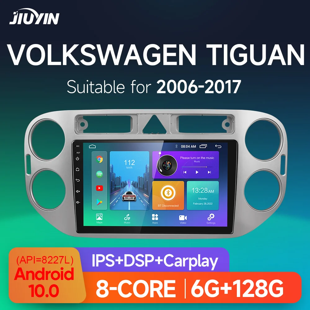 

JIUYIN Type C Car Radio Multimedia Video Player Navigation GPS Volkswagen tiguan 2006-2017 Android No 2 din dvd