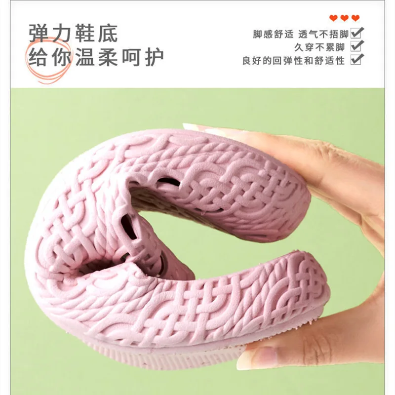 Women Hole Shoes Summer Non-slip Couples Sandals Girl Beach Shoes Home Slippers Outdoor Personalized Sandals Women Slippers