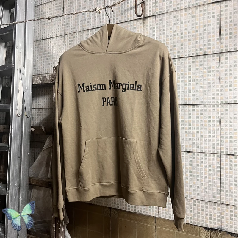 

Green MM6 Margiela Terry Hoodie Sweatshirt Men Women Winter Pullovers MM6 Margiela Paris Six Pullover Hoody Hooded