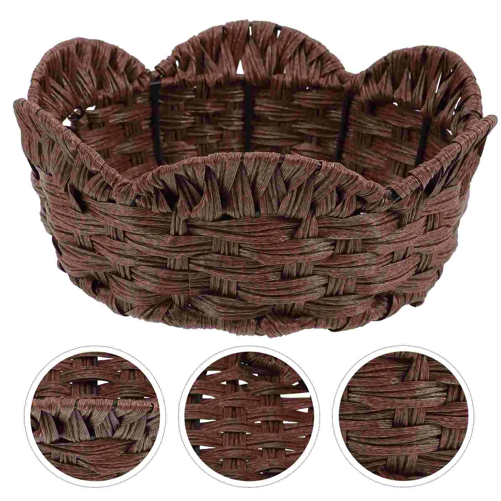 

Basket Bread Fruit Container Dessert Multi Use Daily Organizer Countertop Kitchen Adorable Function Resistant Household Baskets