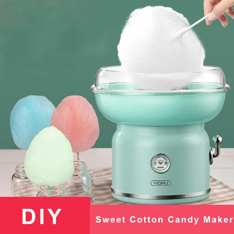 

New Electric DIY Sweet Cotton Candy Maker Portable Cotton Sugar Floss Machine Girl Boy Gift Children's Day Marshmallow MachineA