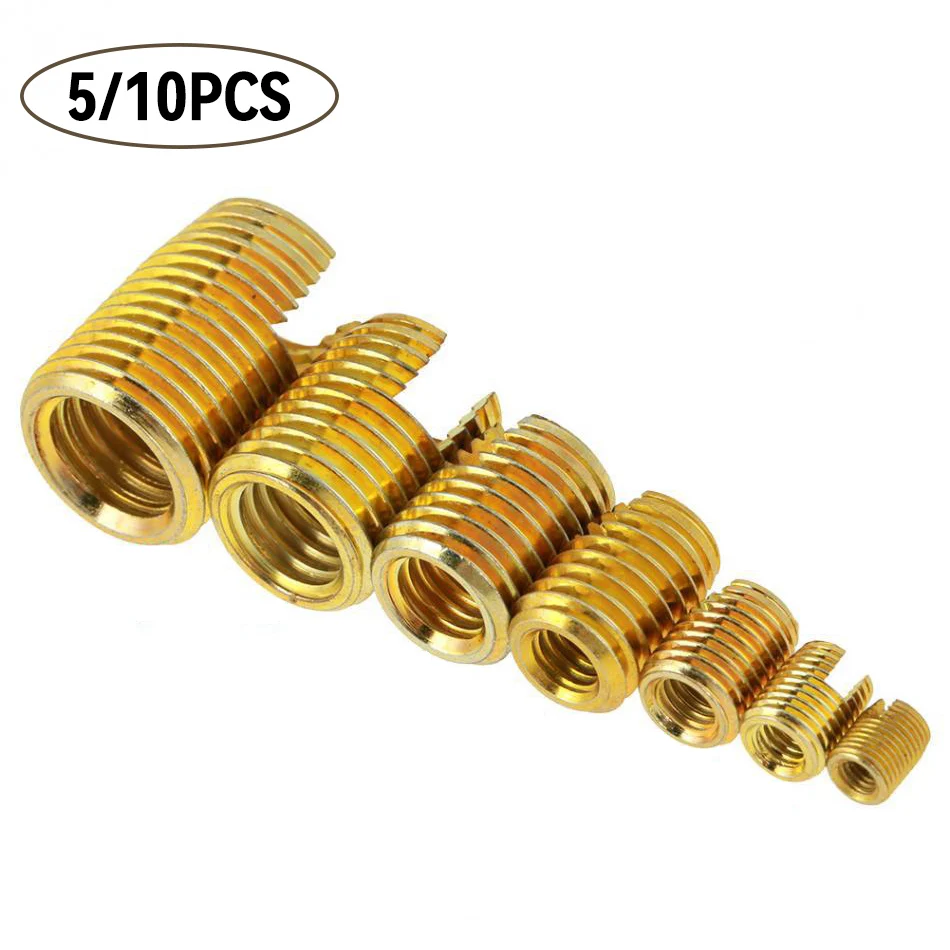 

5/10Pcs Self Tapping Inserts M2 M2.5 M3 M4 M5 M6 M8 M10 M12 M14 Carbon Steel Threaded Insert Screw Thread Repair Nut