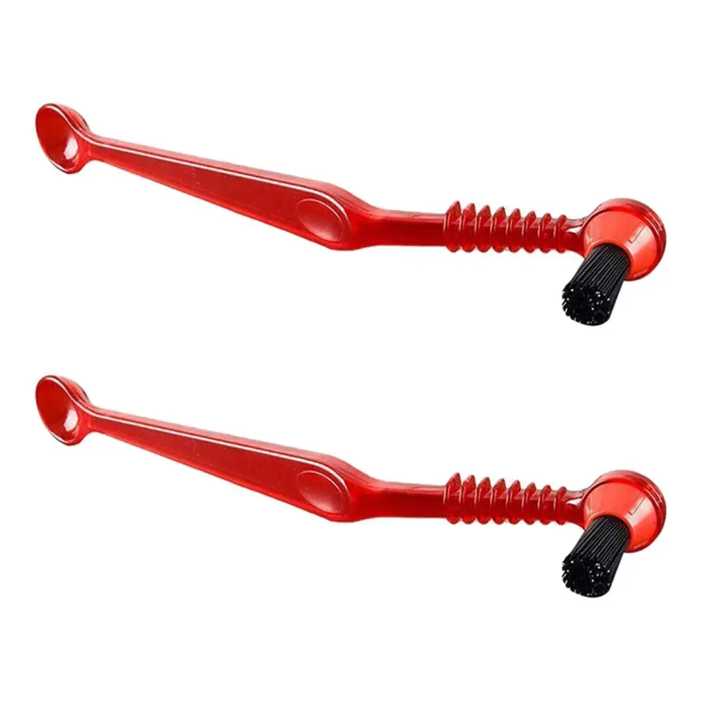 

2 Pieces Coffee Machine Brush Sturdy Thick Sealing Gasket Descaling Extended Handle Bent for Cafe Filter Bean Grainer