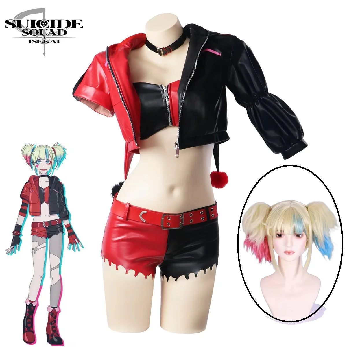 Парик для косплея Харли Квинн