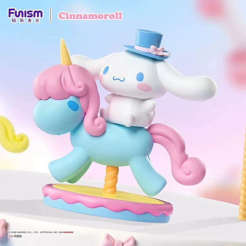 Фото Оригинальная коллекционная фигурка Funism Cinnamoroll из серии Dream Land: Cloud Swing Cinnamoroll, аниме-фигурка, загадочная коробка, модель-украшение, подарок №3