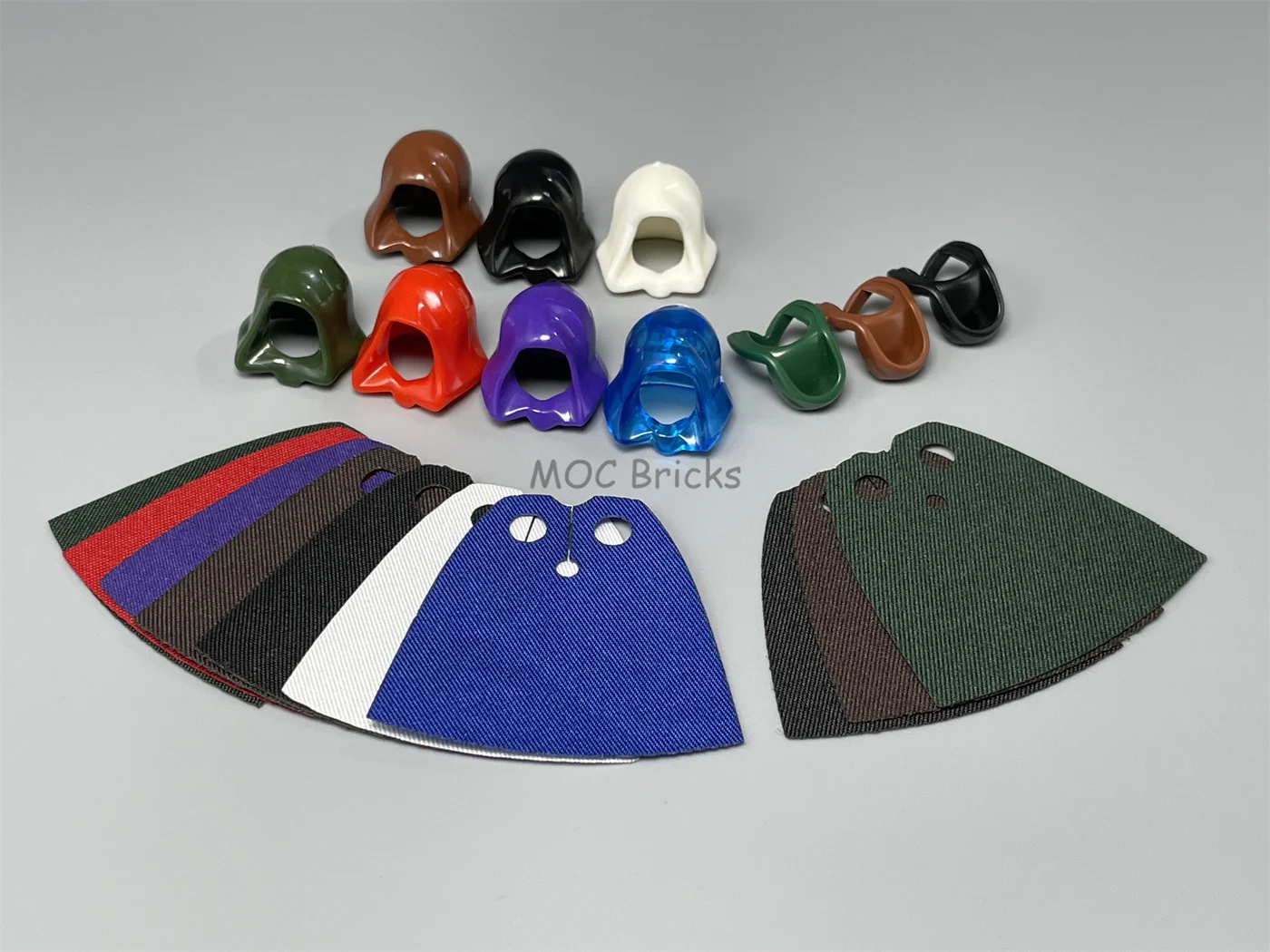 5sets MOC Bricks Cape Hood Headgear Folded Down Helmet 15428 30381 For 4cm Figures Educational Building Blocks Kids Toys - купить по