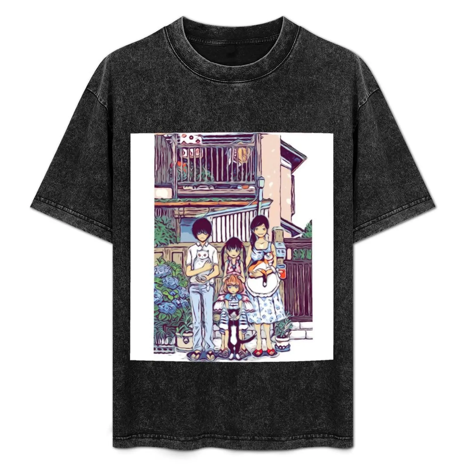 Мужская белая футболка 3-Гацу нет Льва Kiriyama Rei Akari Hinata and Momo (Sketch)