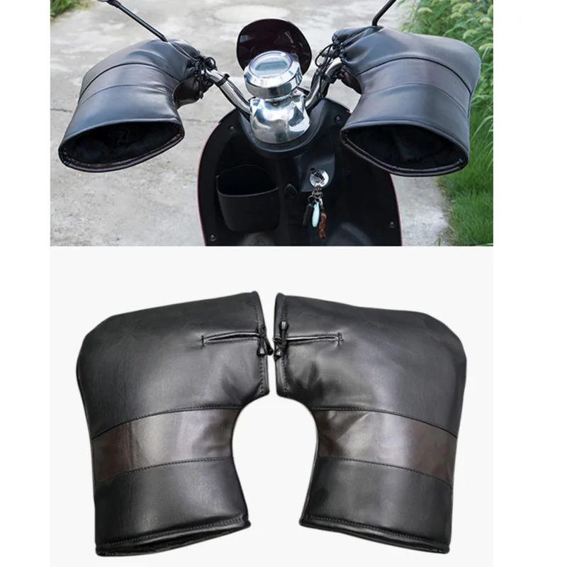 

2pcs Motorcycle Cover Gloves Warm Handlebar Grip Handle Bar Waterproof Winter Thicken Warmer Thermal Scooter Hot 2021