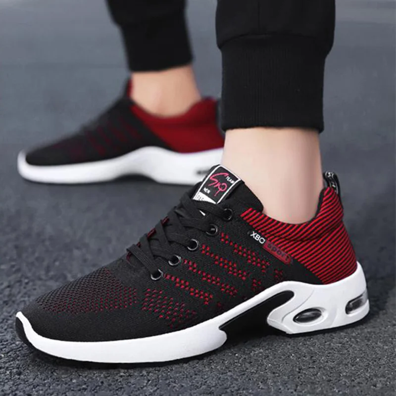 

Men Sneakers Fashion Big Size Men Mesh Lace-up Soft Sneakers Man Comfortable Men Casual Outdoor Black Mens Tennis Man Shoes