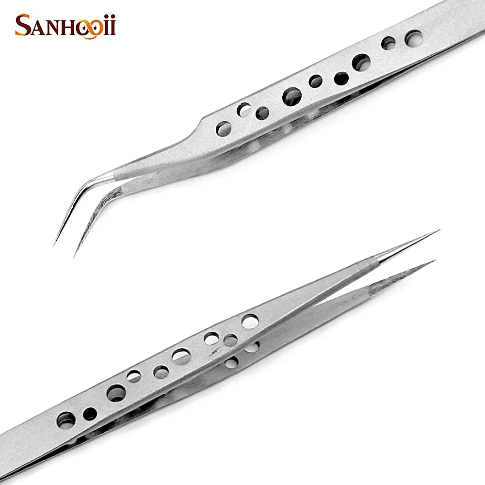 

Electronics Industrial Tweezers Anti-static ESD Curved Straight Tip Precision Stainless Steel Forceps SMD Phone Repair Hand Tool