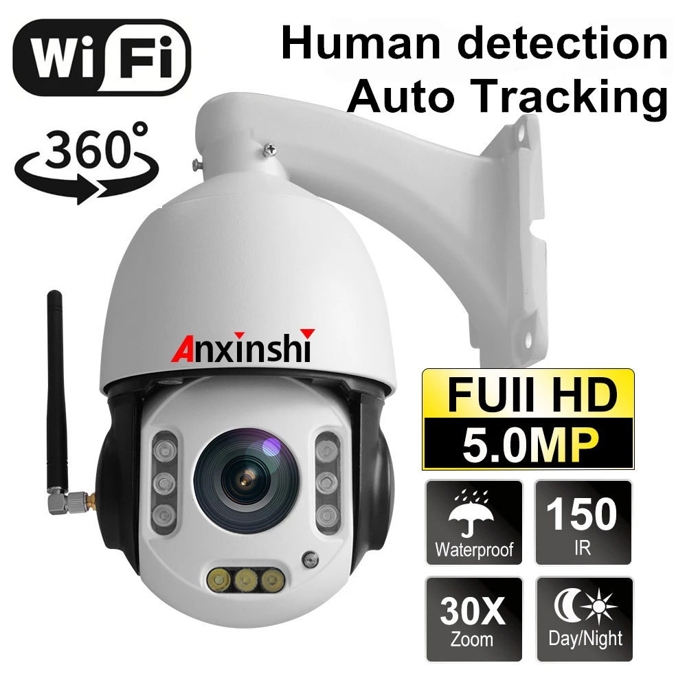 Pаспродажа Камера Наружного видеонаблюдения с датчиком Sony, 4K Wi-Fi, 8 Мп, PTZ, 30-кратное увеличение, 5 МП, 2 Мп, H.265, P2P, ONVIF