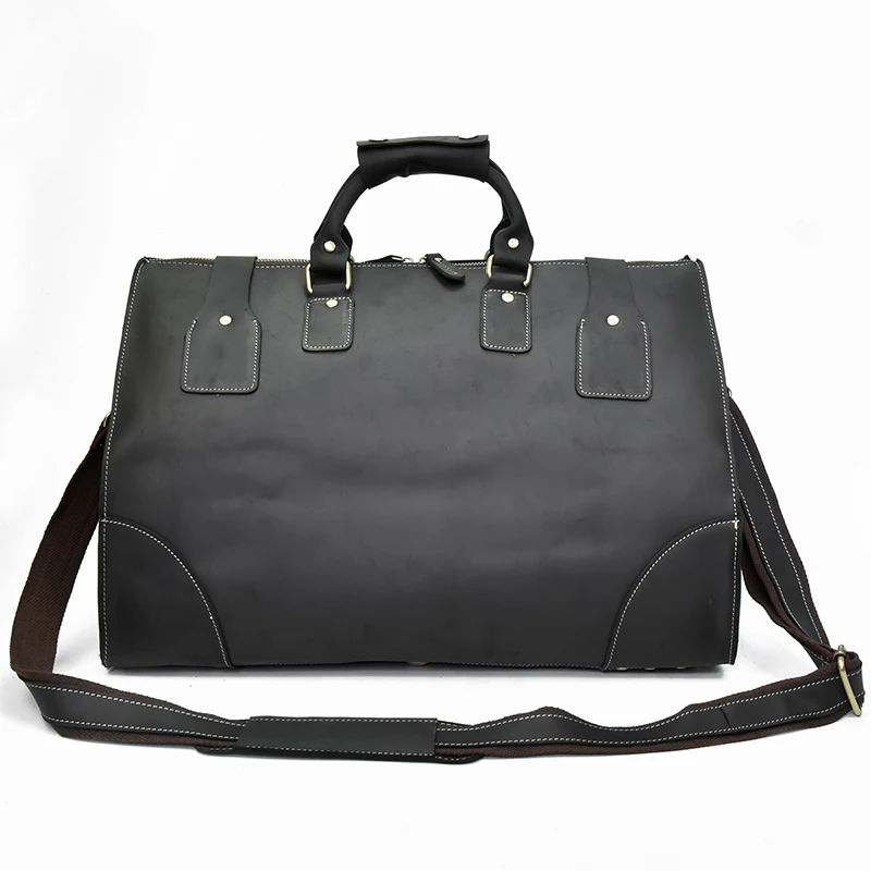 Мужская кожаная дорожная сумка Crazy Horse 18 дюймов большая вместительная унисекс