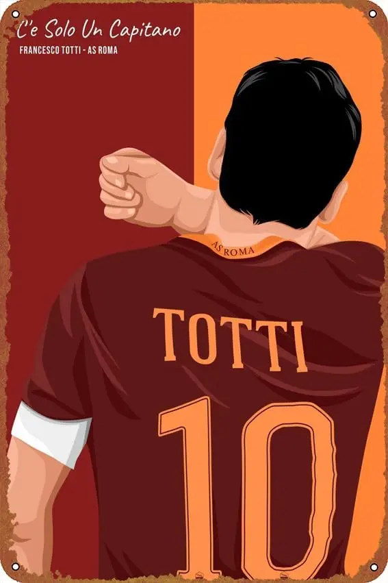 Francesco Totti Спортивные постеры Оловянные знаки Ретро Металлические банки из