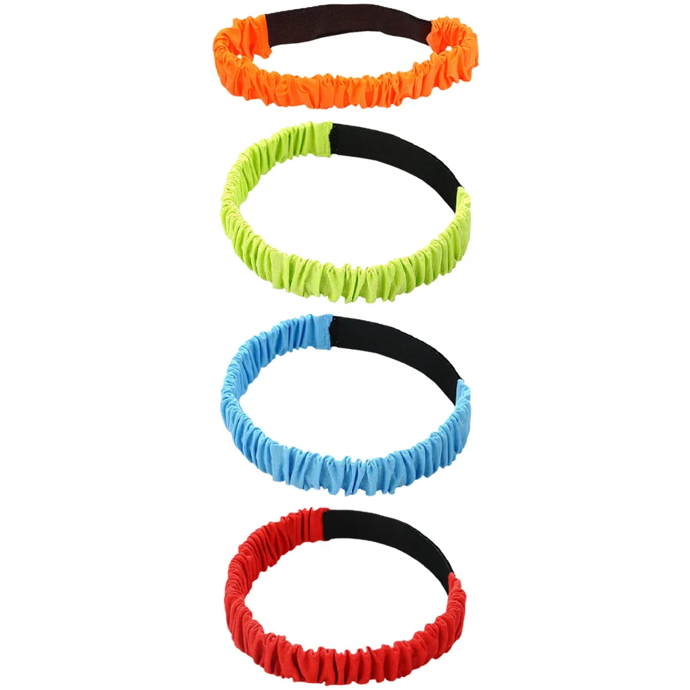 

4 Pcs Two-person Three-legged Strap Ties Kids 3 Race Bands Outdoor Rubber Extension Cord Parent-child