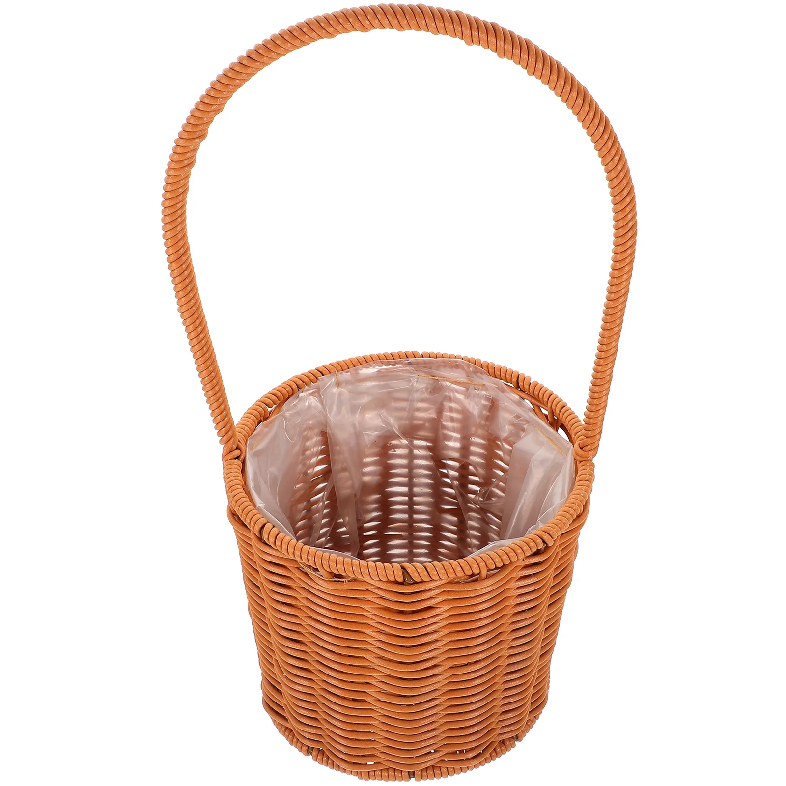 

Woven Floral Basket Picnic Basket Rustic Flower Basket with Handle Woven Basket