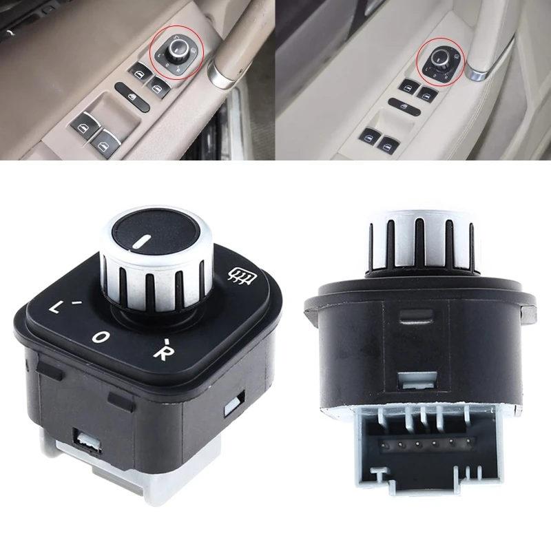 

OEM:5ND959565B, боковой зеркальный переключатель, боковое зеркало управления, тепловой складной переключатель